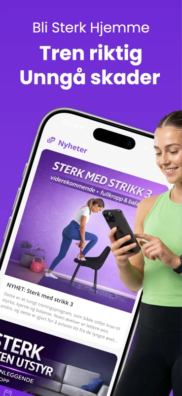 STRK: treningsprogrammer og veiledning for styrketrening hjemme.